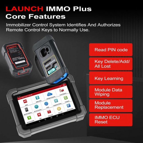 2023 LAUNCH X431 IMMO PLUS Key Programmer Support IMMO Clone Diagnostics 3-in-1 And 39 Reset services Come with X431 XPROG3