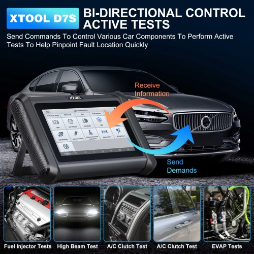 XTOOL D7S Diagnostic Tool Bi-Directional Control Support DoIP & CAN FD 36+ SERVICES Bi-Directional Control ECU Coding